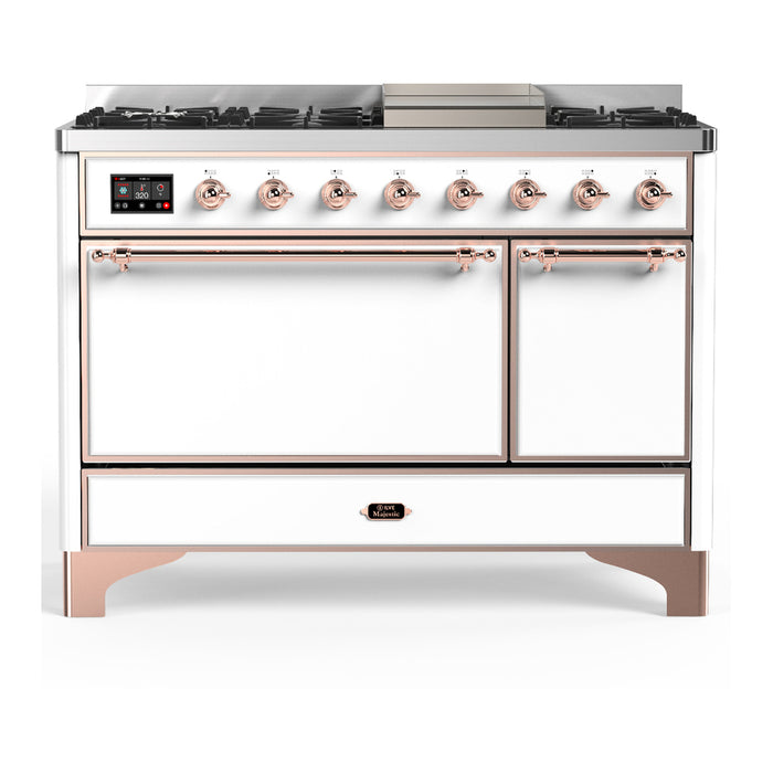 ILVE Majestic III 48" Dual Fuel Range – Solid Door (UM48FQNR3)