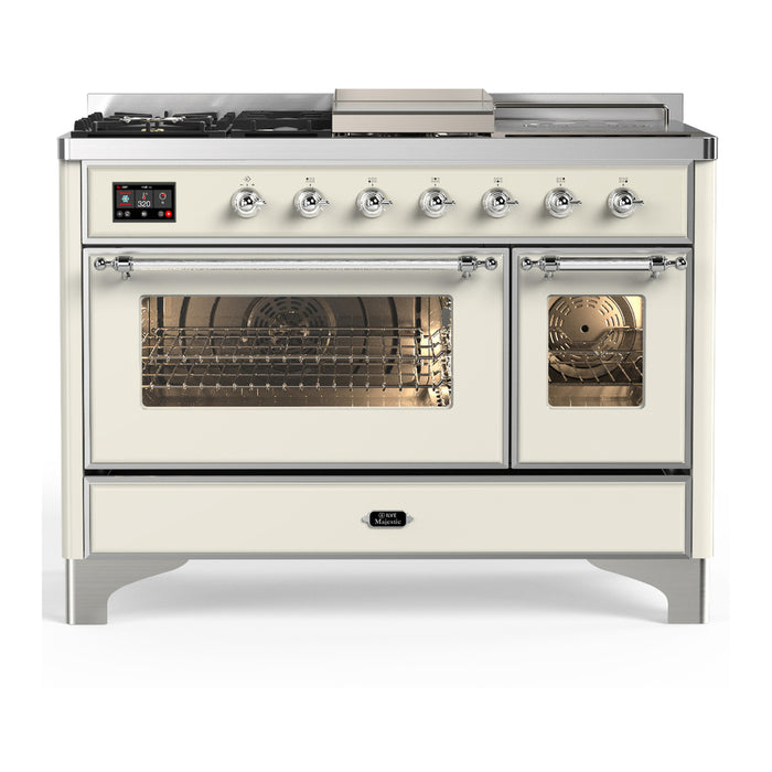 ILVE Majestic III 48" Dual Fuel Range – French Top (UM48FSNR3)