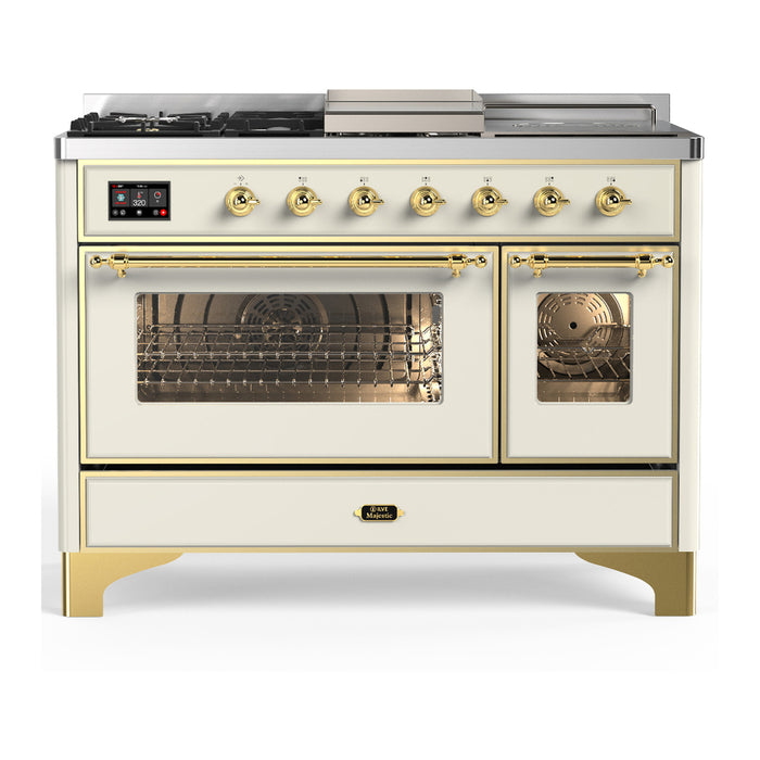 ILVE Majestic III 48" Dual Fuel Range – French Top (UM48FSNR3)