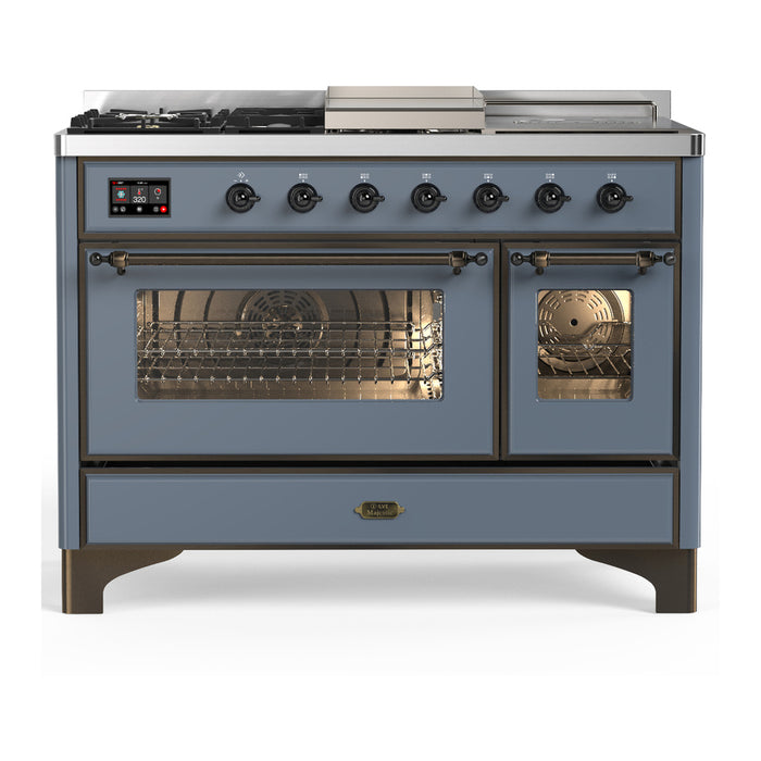 ILVE Majestic III 48" Dual Fuel Range – French Top (UM48FSNR3)