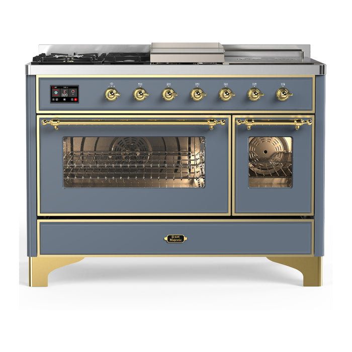 ILVE Majestic III 48" Dual Fuel Range – French Top (UM48FSNR3)