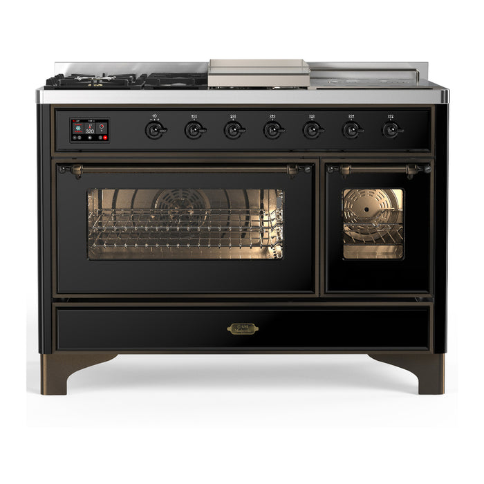 ILVE Majestic III 48" Dual Fuel Range – French Top (UM48FSNR3)