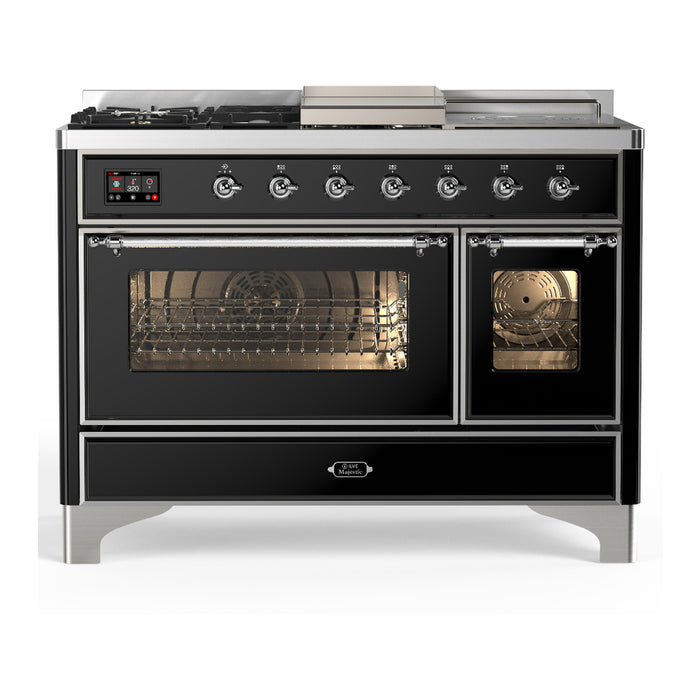 ILVE Majestic III 48" Dual Fuel Range – French Top (UM48FSNR3)