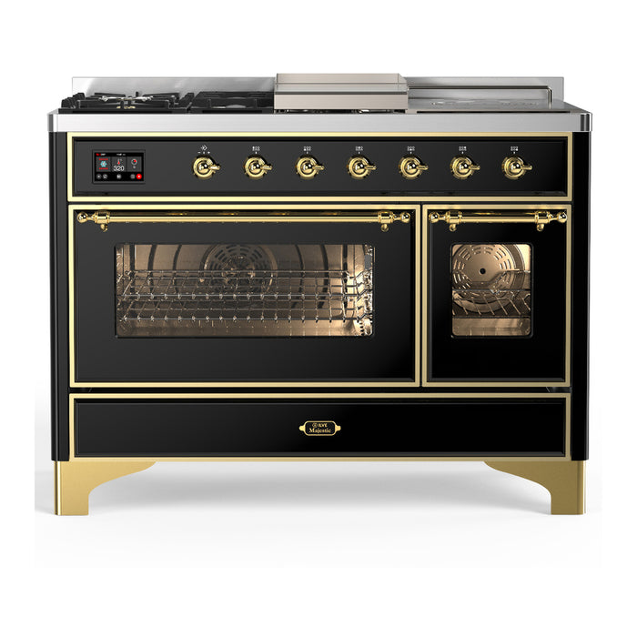 ILVE Majestic III 48" Dual Fuel Range – French Top (UM48FSNR3)