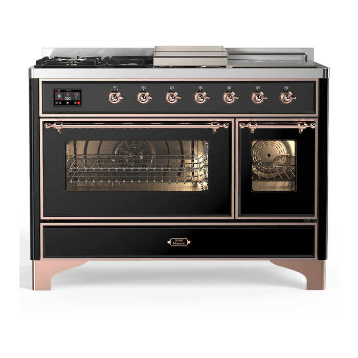 ILVE Majestic III 48" Dual Fuel Range – French Top (UM48FSNR3)