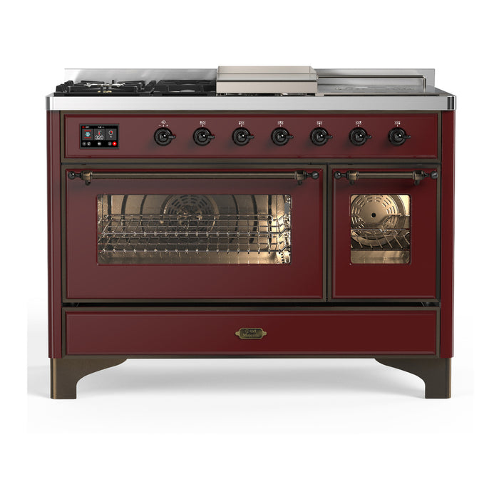 ILVE Majestic III 48" Dual Fuel Range – French Top (UM48FSNR3)