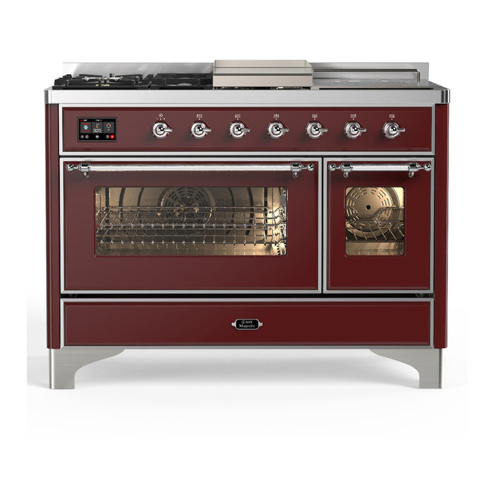 ILVE Majestic III 48" Dual Fuel Range – French Top (UM48FSNR3)