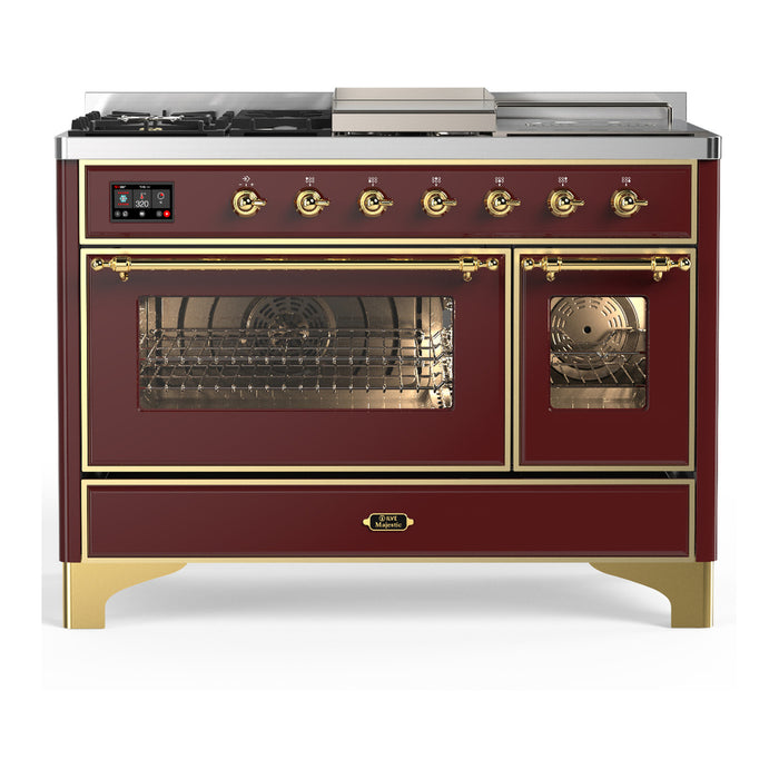 ILVE Majestic III 48" Dual Fuel Range – French Top (UM48FSNR3)
