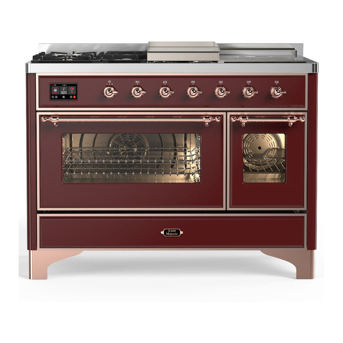 ILVE Majestic III 48" Dual Fuel Range – French Top (UM48FSNR3)