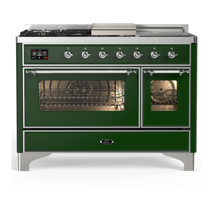 ILVE Majestic III 48" Dual Fuel Range – French Top (UM48FSNR3)