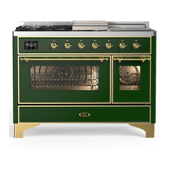ILVE Majestic III 48" Dual Fuel Range – French Top (UM48FSNR3)