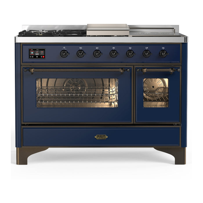 ILVE Majestic III 48" Dual Fuel Range – French Top (UM48FSNR3)