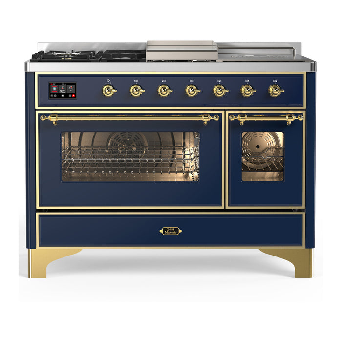 ILVE Majestic III 48" Dual Fuel Range – French Top (UM48FSNR3)