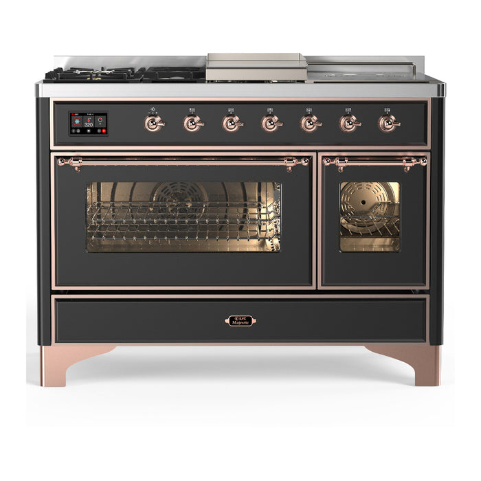 ILVE Majestic III 48" Dual Fuel Range – French Top (UM48FSNR3)