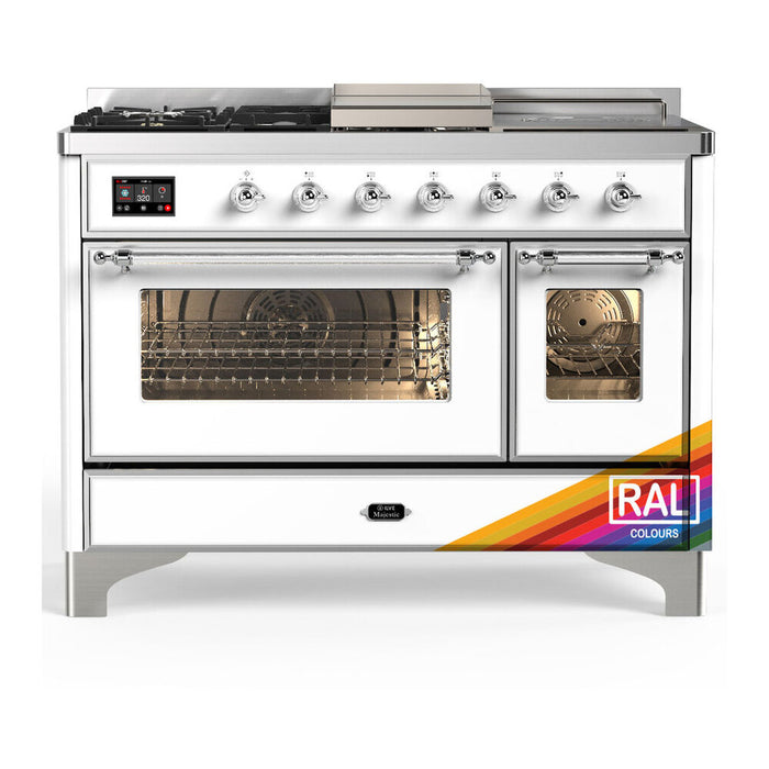 ILVE Majestic III 48" Dual Fuel Range – French Top (UM48FSNR3)
