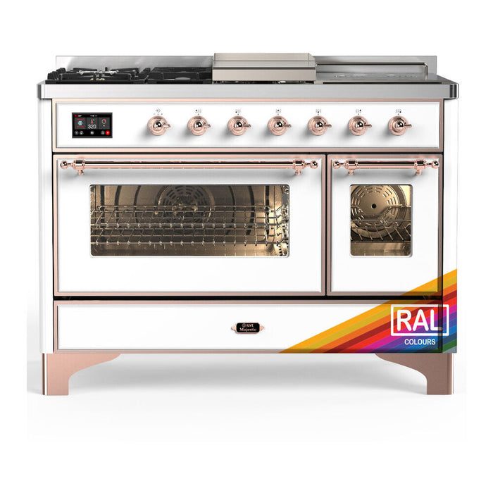 ILVE Majestic III 48" Dual Fuel Range – French Top (UM48FSNR3)