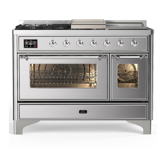 ILVE Majestic III 48" Dual Fuel Range – French Top (UM48FSNR3)