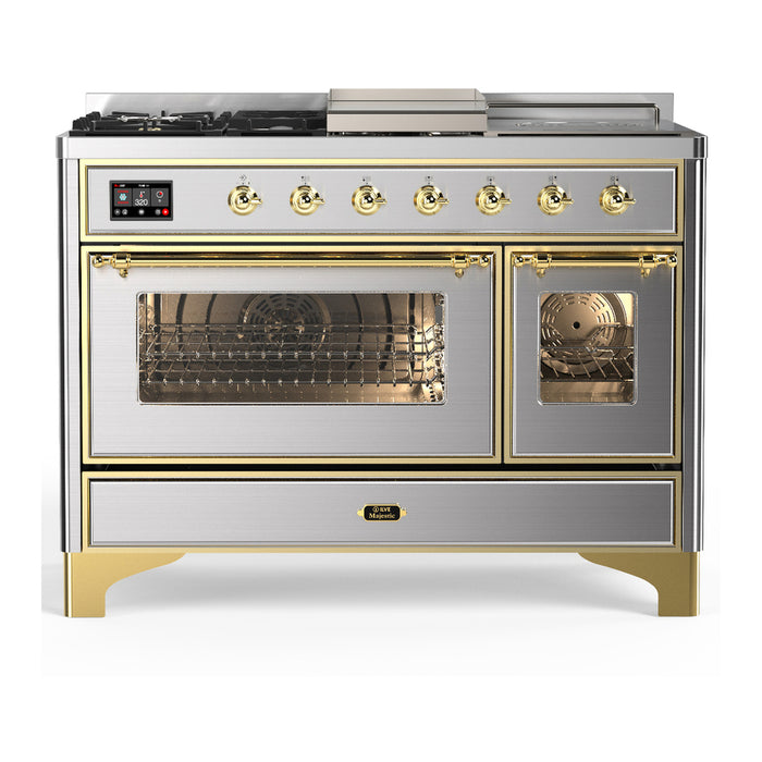 ILVE Majestic III 48" Dual Fuel Range – French Top (UM48FSNR3)