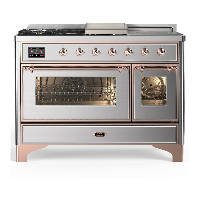 ILVE Majestic III 48" Dual Fuel Range – French Top (UM48FSNR3)