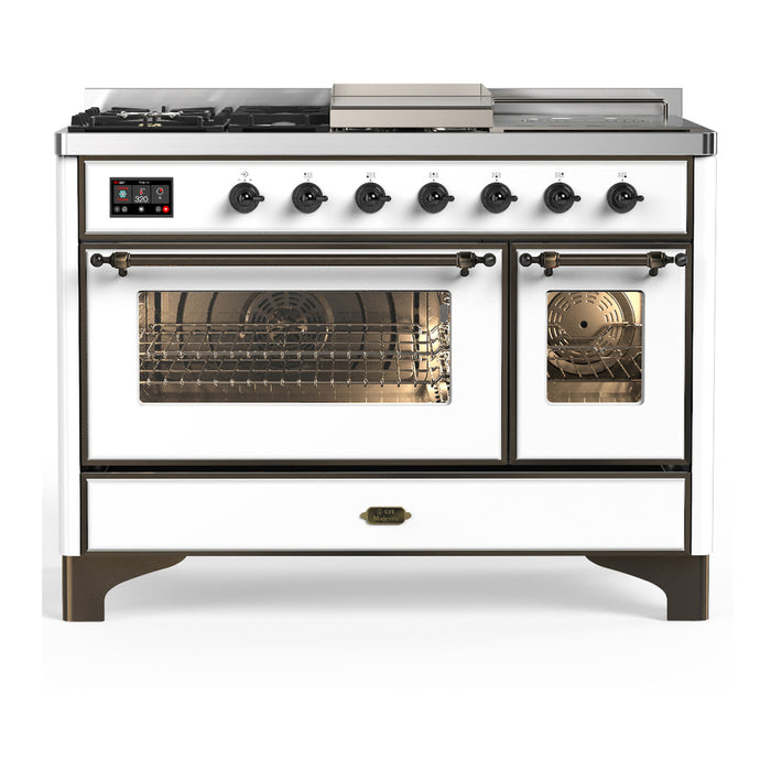 ILVE Majestic III 48" Dual Fuel Range – French Top (UM48FSNR3)