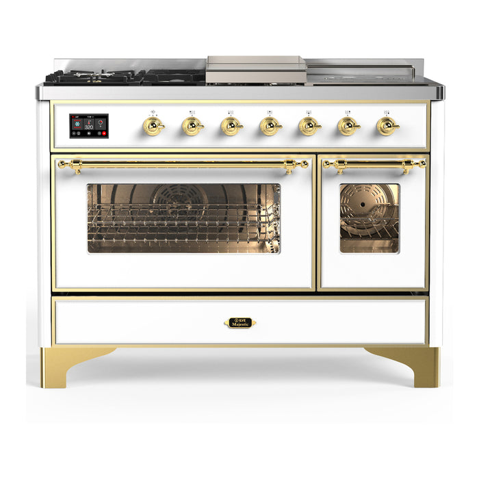 ILVE Majestic III 48" Dual Fuel Range – French Top (UM48FSNR3)