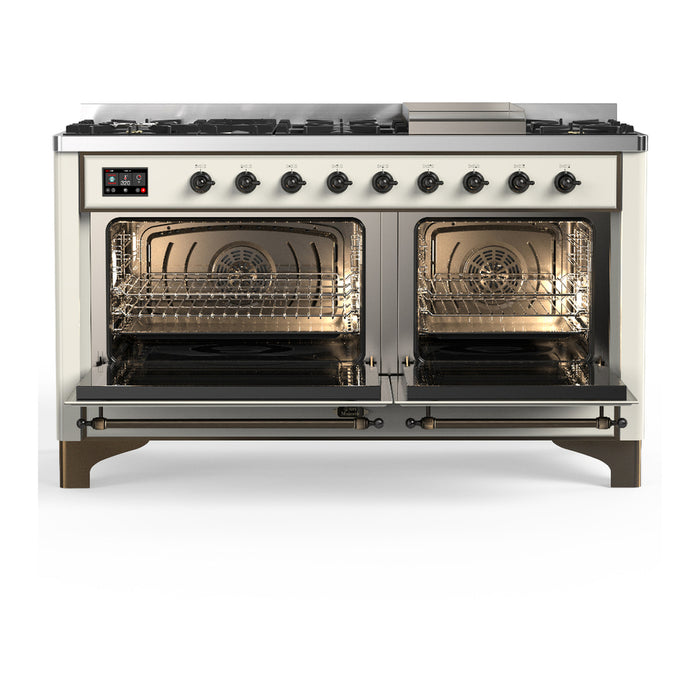 ILVE Majestic III 60" Dual Fuel Range 9 Burners (UM60FNR3)