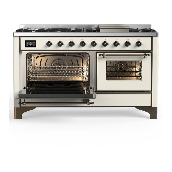 ILVE Majestic III 60" Dual Fuel Range 9 Burners (UM60FNR3)