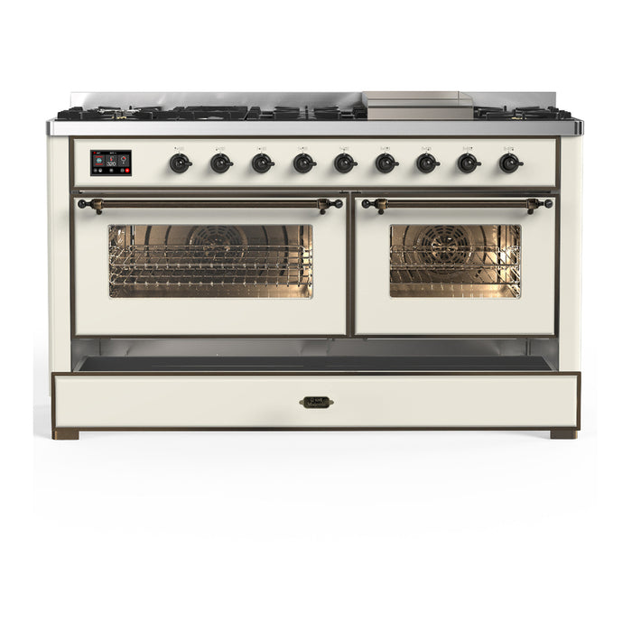 ILVE Majestic III 60" Dual Fuel Range 9 Burners (UM60FNR3)