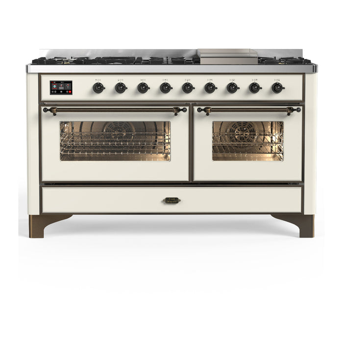 ILVE Majestic III 60" Dual Fuel Range 9 Burners (UM60FNR3)