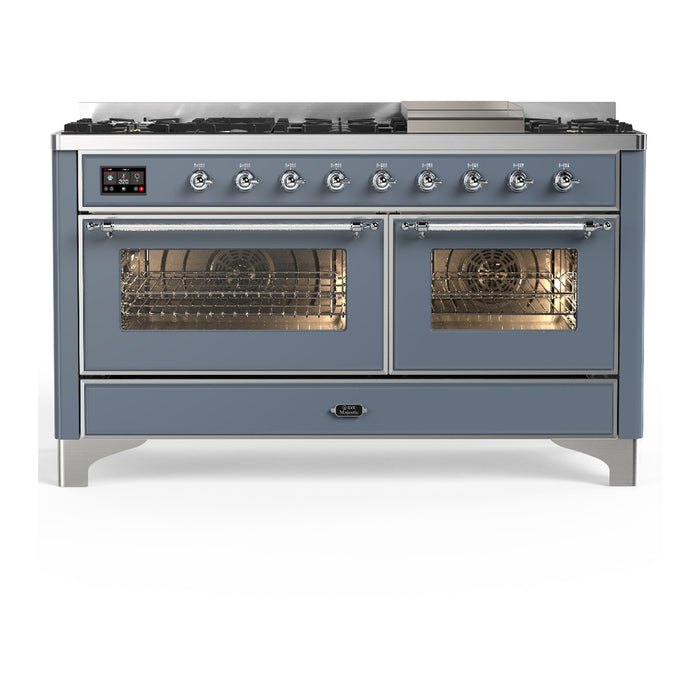 ILVE Majestic III 60" Dual Fuel Range 9 Burners (UM60FNR3)