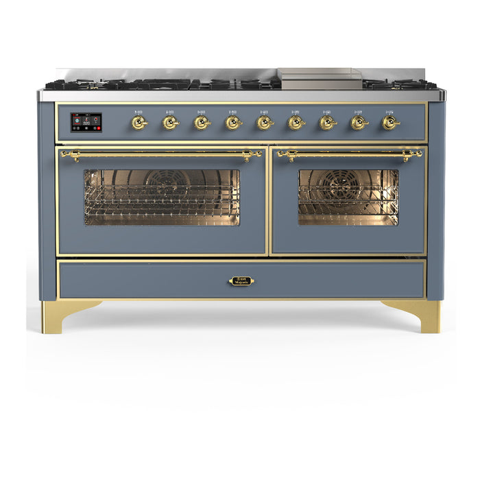 ILVE Majestic III 60" Dual Fuel Range 9 Burners (UM60FNR3)