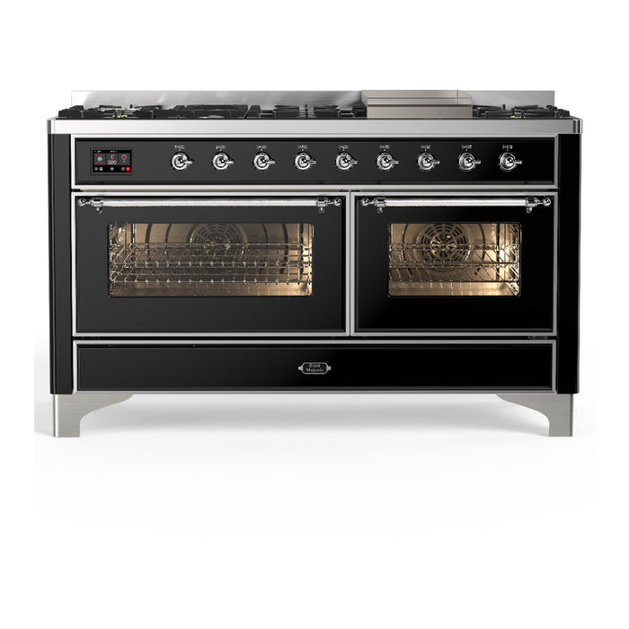 ILVE Majestic III 60" Dual Fuel Range 9 Burners (UM60FNR3)