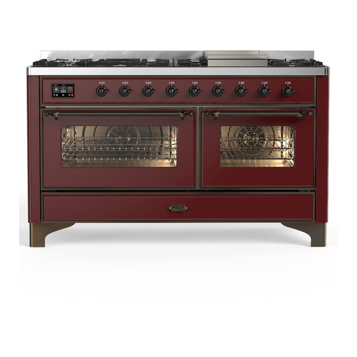 ILVE Majestic III 60" Dual Fuel Range 9 Burners (UM60FNR3)