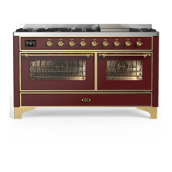 ILVE Majestic III 60" Dual Fuel Range 9 Burners (UM60FNR3)