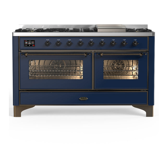 ILVE Majestic III 60" Dual Fuel Range 9 Burners (UM60FNR3)