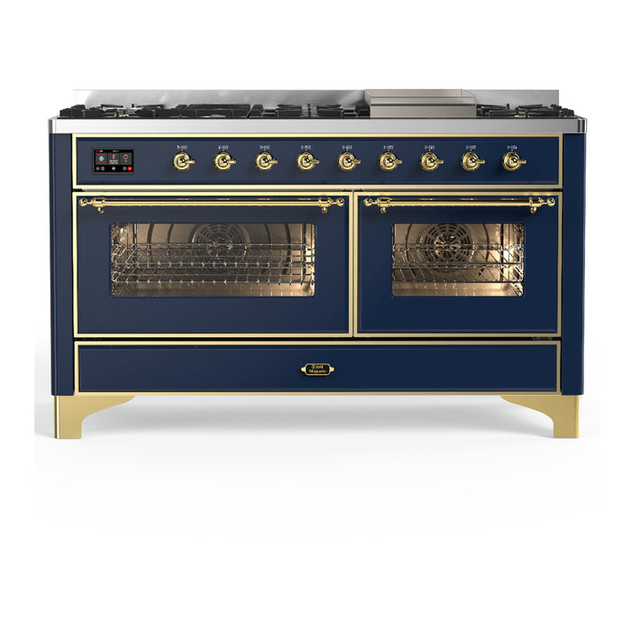 ILVE Majestic III 60" Dual Fuel Range 9 Burners (UM60FNR3)