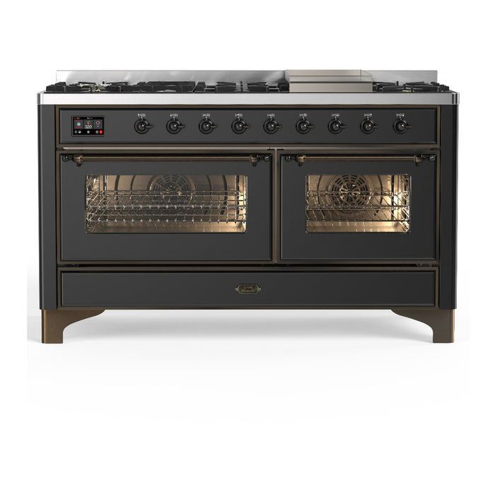 ILVE Majestic III 60" Dual Fuel Range 9 Burners (UM60FNR3)
