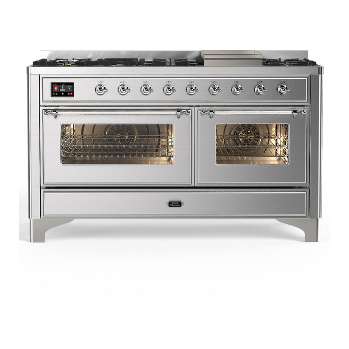 ILVE Majestic III 60" Dual Fuel Range 9 Burners (UM60FNR3)