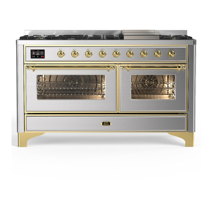 ILVE Majestic III 60" Dual Fuel Range 9 Burners (UM60FNR3)