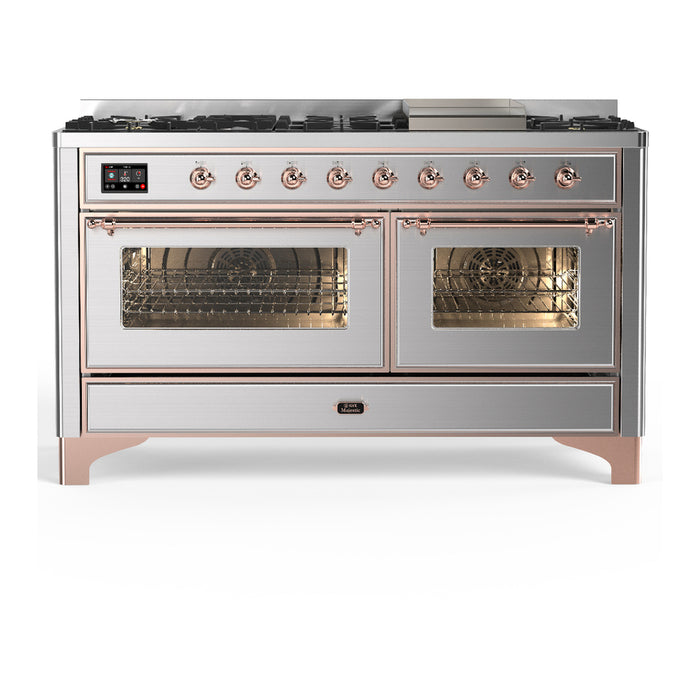 ILVE Majestic III 60" Dual Fuel Range 9 Burners (UM60FNR3)