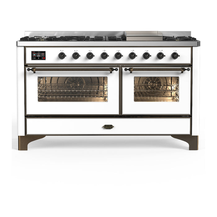 ILVE Majestic III 60" Dual Fuel Range 9 Burners (UM60FNR3)