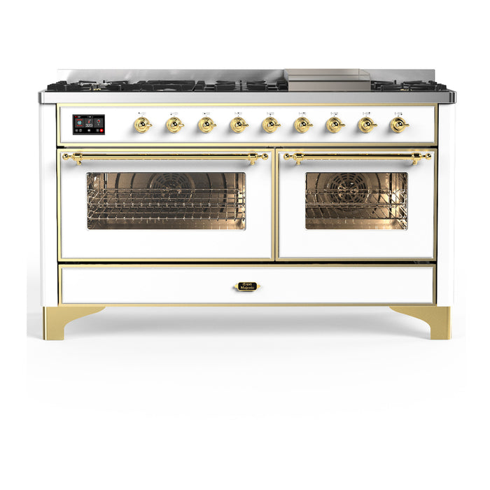 ILVE Majestic III 60" Dual Fuel Range 9 Burners (UM60FNR3)