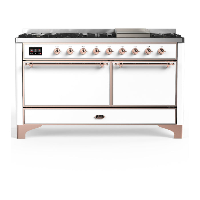 ILVE Majestic III 60" Dual Fuel Range – 9 Burners + Griddle (UM60FQNR3)