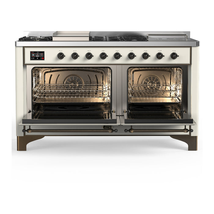 ILVE Majestic III 60″ Dual Fuel Range – 7 Burners (UM60FSNR3)