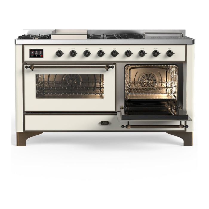 ILVE Majestic III 60″ Dual Fuel Range – 7 Burners (UM60FSNR3)