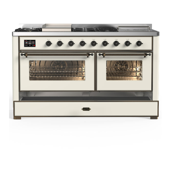 ILVE Majestic III 60″ Dual Fuel Range – 7 Burners (UM60FSNR3)