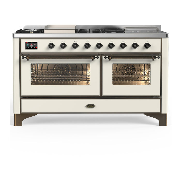 ILVE Majestic III 60″ Dual Fuel Range – 7 Burners (UM60FSNR3)