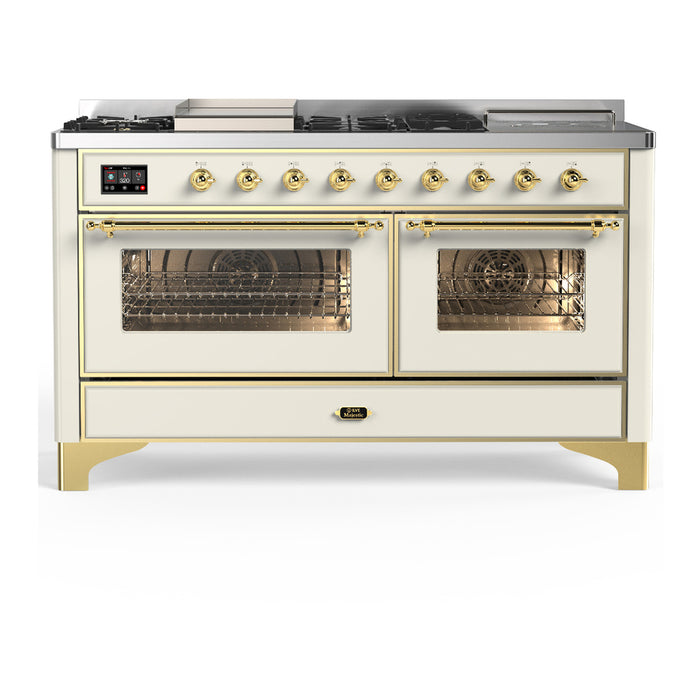 ILVE Majestic III 60″ Dual Fuel Range – 7 Burners (UM60FSNR3)