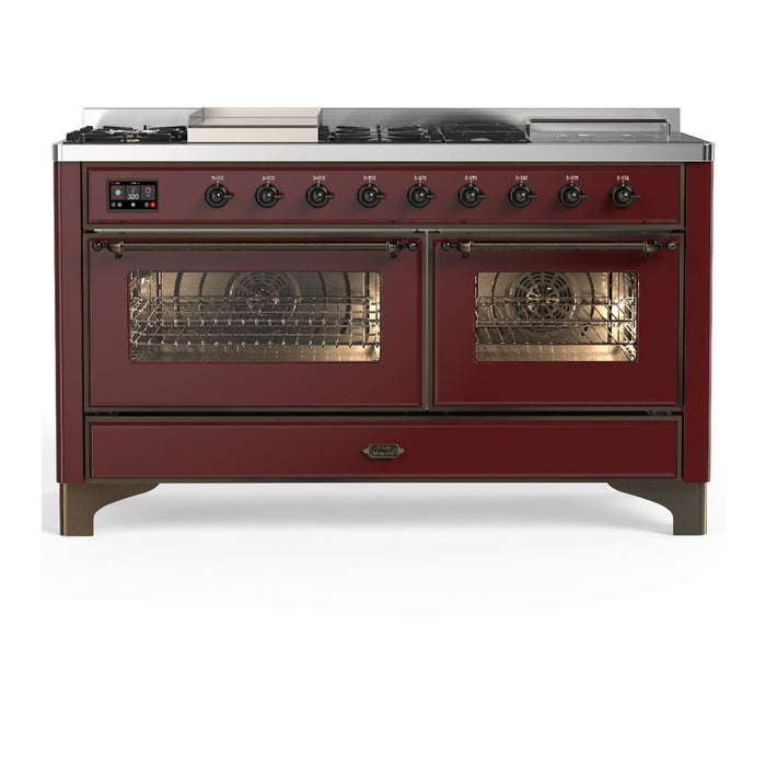 ILVE Majestic III 60″ Dual Fuel Range – 7 Burners (UM60FSNR3)