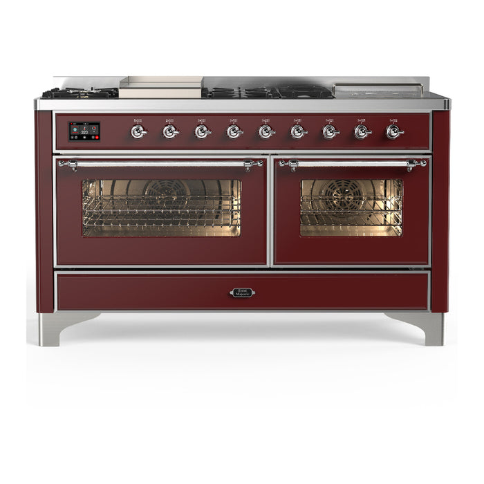 ILVE Majestic III 60″ Dual Fuel Range – 7 Burners (UM60FSNR3)